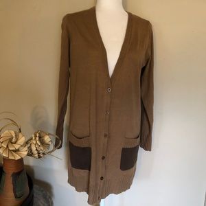 Twiggy London Tan Boyfriend Sweater Size Small